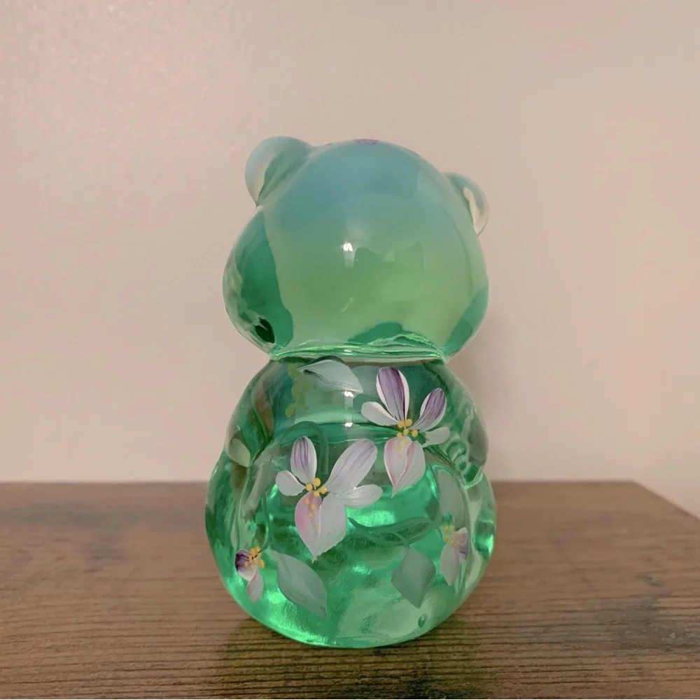 🐻 Fenton Bear Hand Painted by P. Fleak 🐻 - Picture 3 of 5